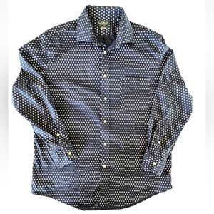 Lauren Ralph Lauren Mens Navy Regular Fit Dress Shirt 16.5 32/33 L